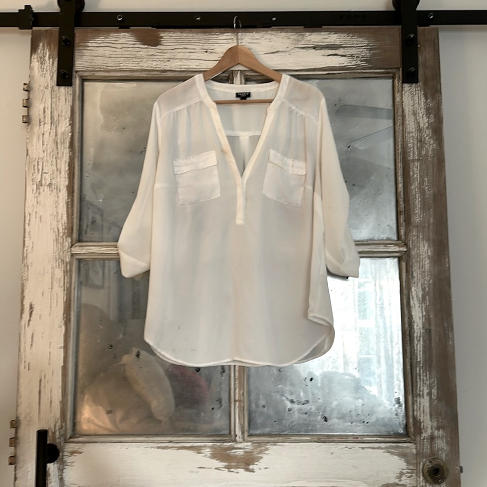 Torrid Harper blouse sz 1 cream